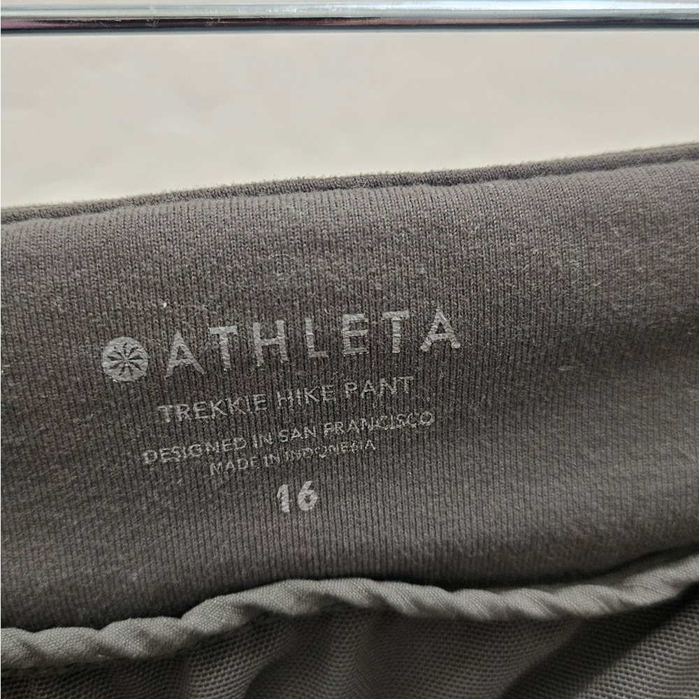 Athleta Trekkie Hike Pants Army Green Size 16 - Picture 4 of 4